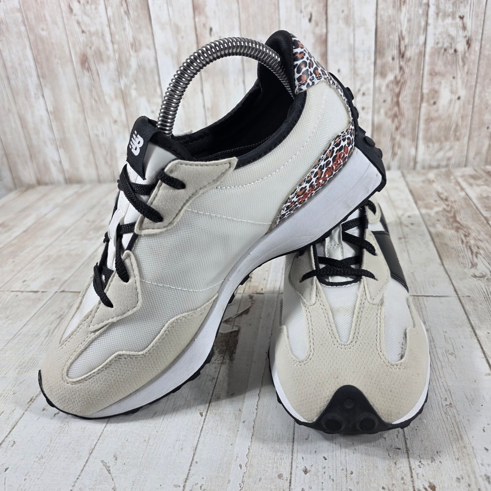 New Balance 327 Sneakers Cream Black Leopard GS327SE Womens 7.5 / Kids 6 - Picture 5 of 8